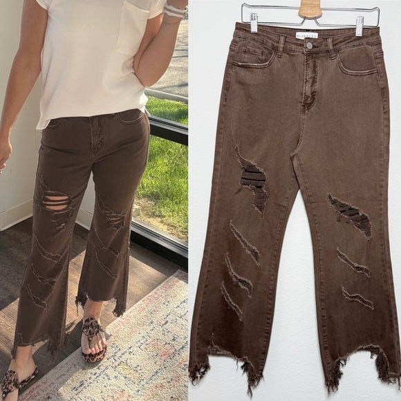 Blakely Denim - Blakeley Distressed Mocha Brown Jeans